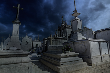 Old Graveyard at Night
