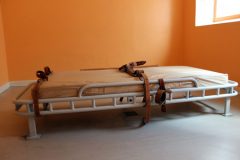 Aged home bed for restrain